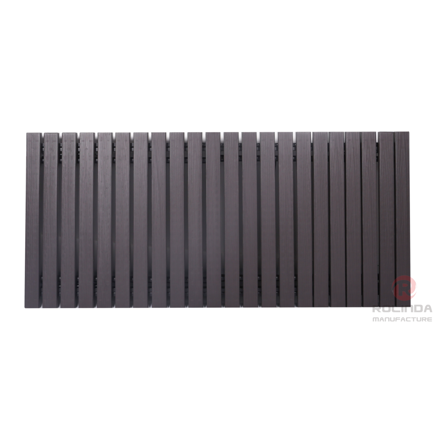 153cm rectangular balcony with wood-like HDPE plastic panels, rust-proof steel frame, and HDPE folding table