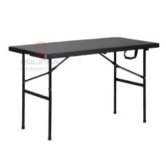 Wood-grain HDPE beer table and chair set, camping, garden, entertainment area HDPE folding table