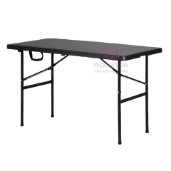 Wood-grain HDPE beer table and chair set, camping, garden, entertainment area HDPE folding table