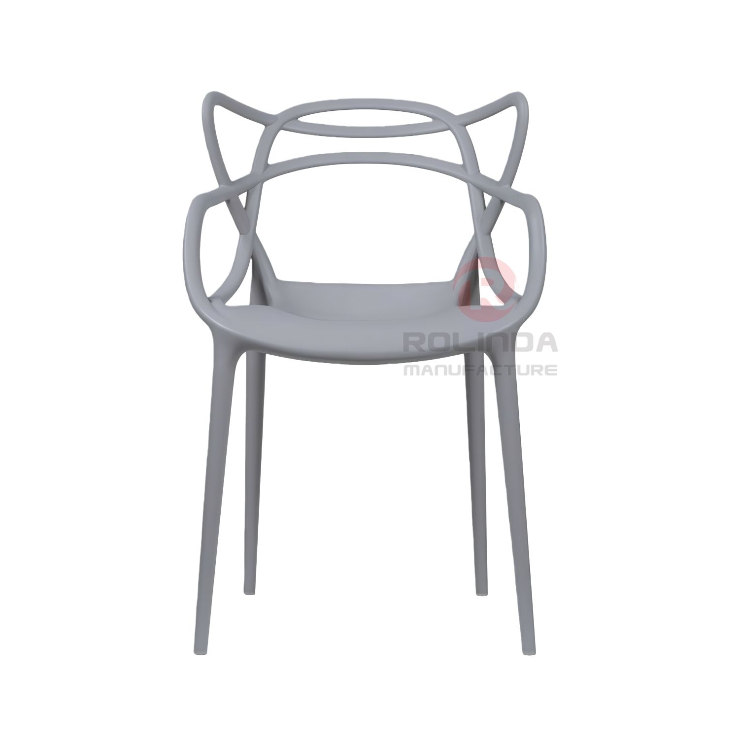 Modern Classic One Piece Master Stackable Plastic Leisure Dining Chairs