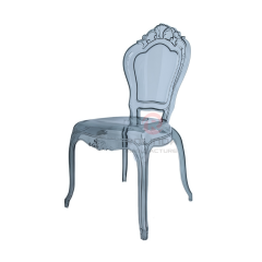 Transparent Belle Epoque Armless Chair VIP Royal Event Crystal Stack Bella Chair for Dining Event Wedding Rental Business