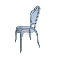 Transparent Belle Epoque Armless Chair VIP Royal Event Crystal Stack Bella Chair for Dining Event Wedding Rental Business