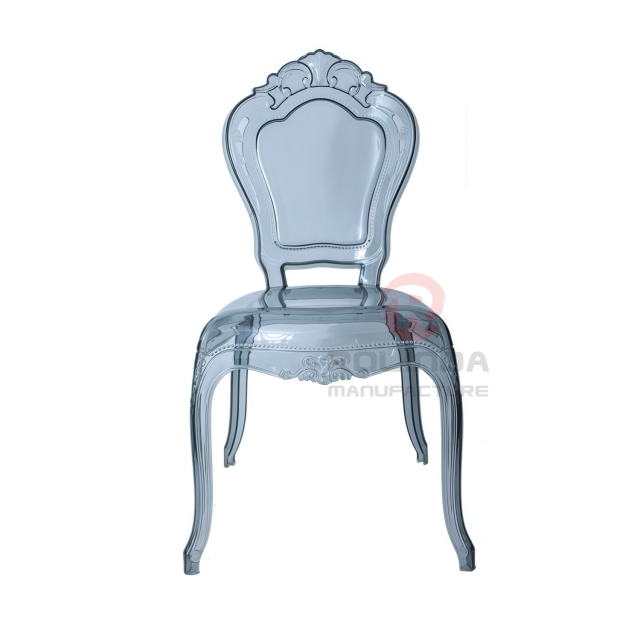 Transparent Belle Epoque Armless Chair VIP Royal Event Crystal Stack Bella Chair for Dining Event Wedding Rental Business