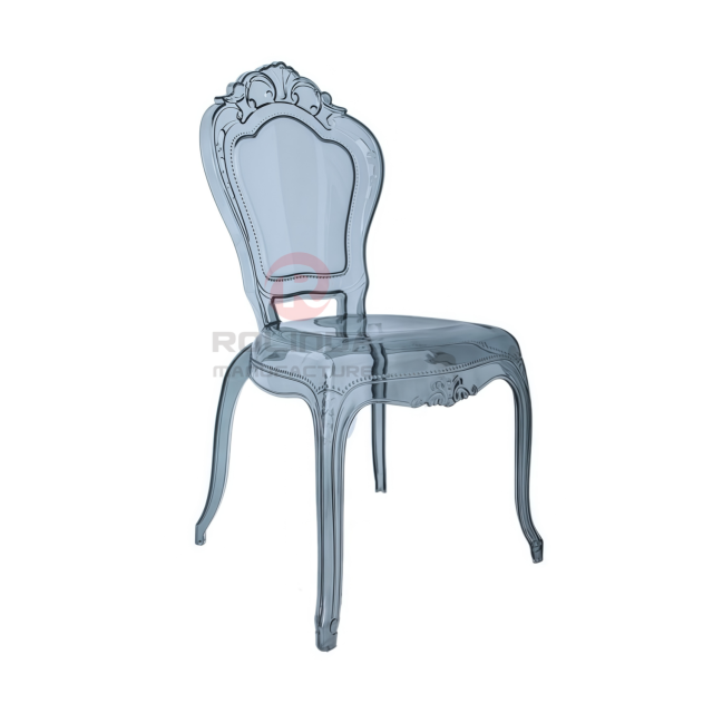 Transparent Belle Epoque Armless Chair VIP Royal Event Crystal Stack Bella Chair for Dining Event Wedding Rental Business