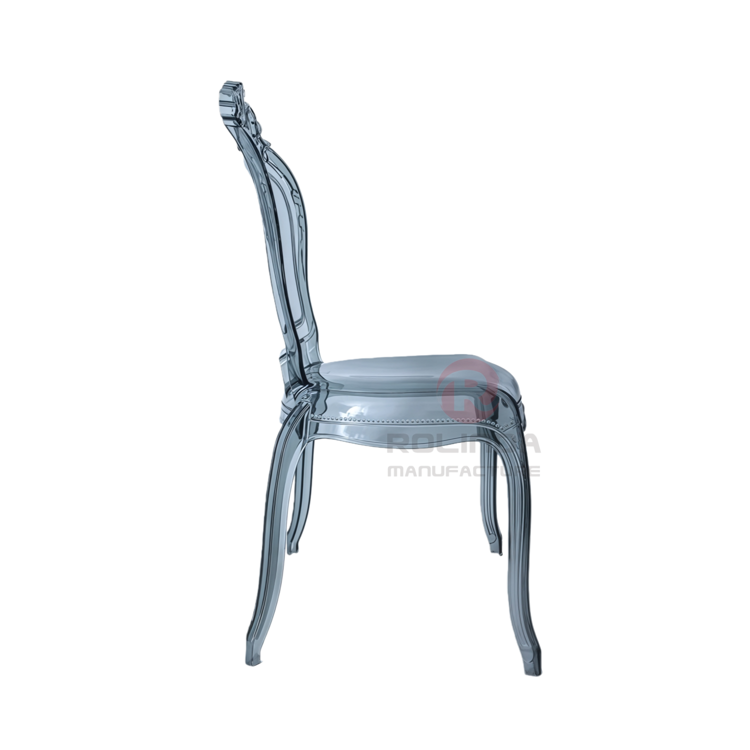 Transparent Belle Epoque Armless Chair VIP Royal Event Crystal Stack Bella Chair for Dining Event Wedding Rental Business