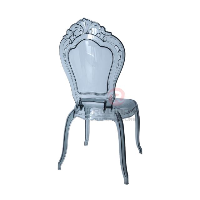 Transparent Belle Epoque Armless Chair VIP Royal Event Crystal Stack Bella Chair for Dining Event Wedding Rental Business