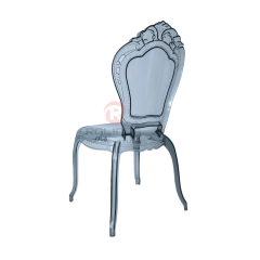 Transparent Belle Epoque Armless Chair VIP Royal Event Crystal Stack Bella Chair for Dining Event Wedding Rental Business
