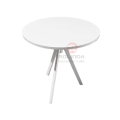 Wholesale Party Gathering Table with 70 Cm Round Wooden Tabletop Metal Legs Suitable for Saving Space Ideal for Cocktail Table