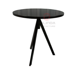 Best 70cm Round Wood Top Metal Leg Space-Saving Bar Bistro High Table Cocktail Table
