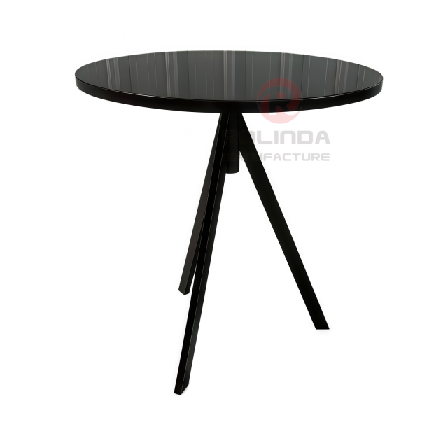 Best 70cm Round Wood Top Metal Leg Space-Saving Bar Bistro High Table Cocktail Table