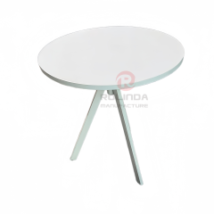 Wholesale Party Gathering Table with 70 Cm Round Wooden Tabletop Metal Legs Suitable for Saving Space Ideal for Cocktail Table