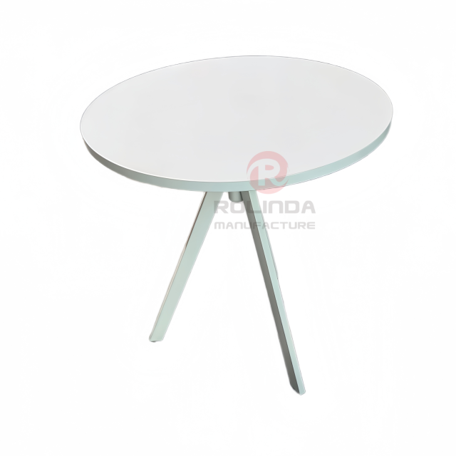 Wholesale Party Gathering Table with 70 Cm Round Wooden Tabletop Metal Legs Suitable for Saving Space Ideal for Cocktail Table