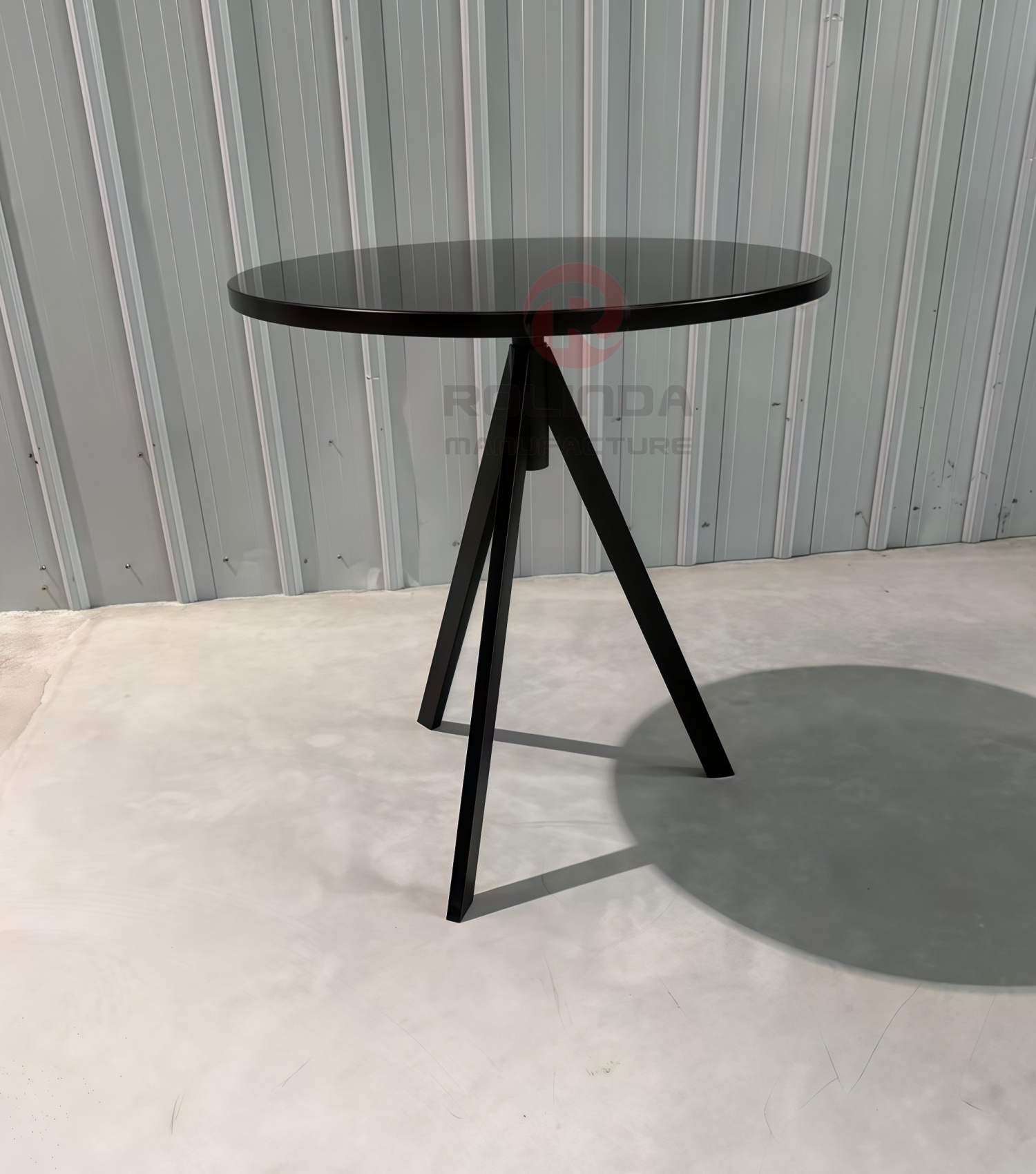 Best 70cm Round Wood Top Metal Leg Space-Saving Bar Bistro High Table Cocktail Table