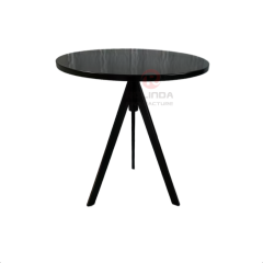 Best 70cm Round Wood Top Metal Leg Space-Saving Bar Bistro High Table Cocktail Table
