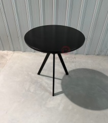 Best 70cm Round Wood Top Metal Leg Space-Saving Bar Bistro High Table Cocktail Table