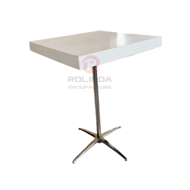 Best 70cm Round Wood Top Metal Leg Space-Saving Bar Bistro High Table Cocktail Table