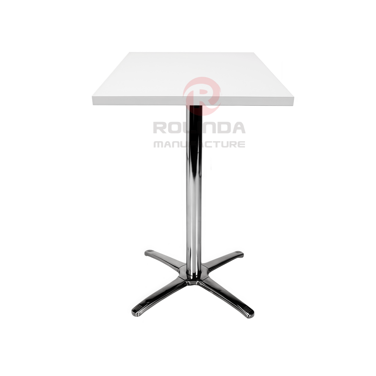 Best 70cm Round Wood Top Metal Leg Space-Saving Bar Bistro High Table Cocktail Table