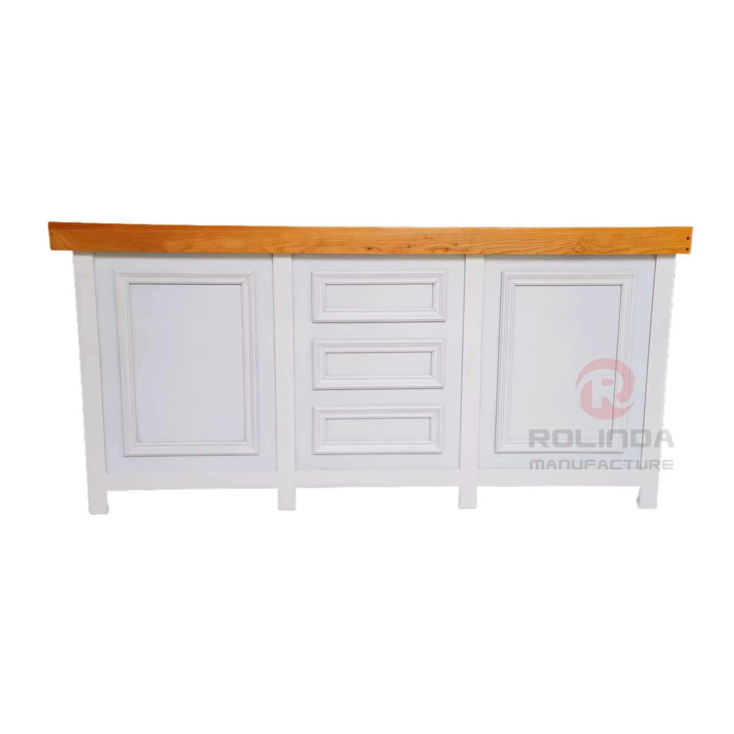 White rural style combined with European style for gatherings and dining events, wedding buffets, customizable solid wood buffet tables