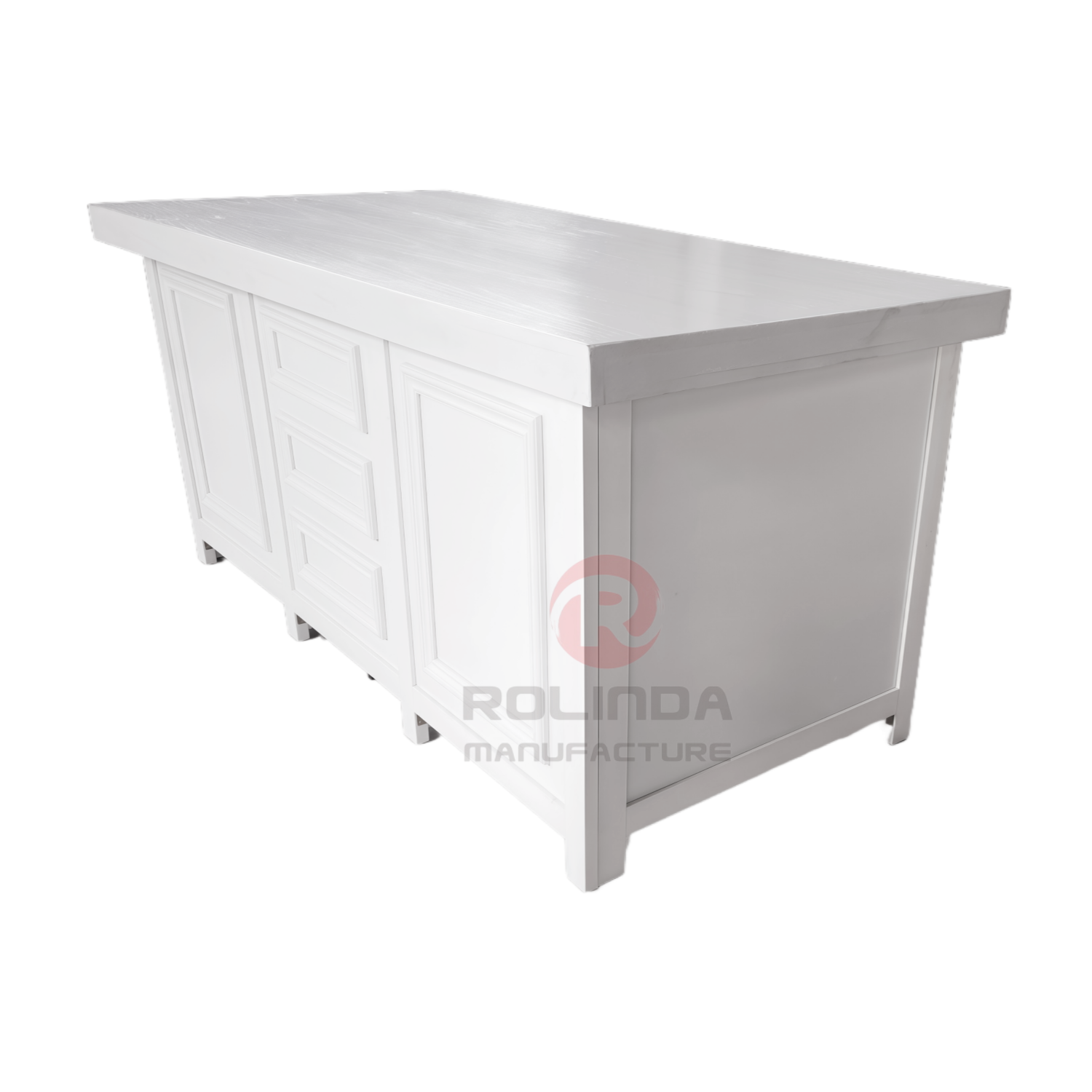 White rural style combined with European style for gatherings and dining events, wedding buffets, customizable solid wood buffet tables