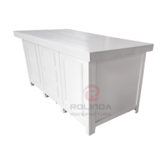 White rural style combined with European style for gatherings and dining events, wedding buffets, customizable solid wood buffet tables