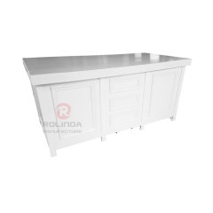 White rural style combined with European style for gatherings and dining events, wedding buffets, customizable solid wood buffet tables