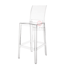 Best-Selling High-Quality Transparent Ghost Chair, PC Rectangular High-Back Resin Chair