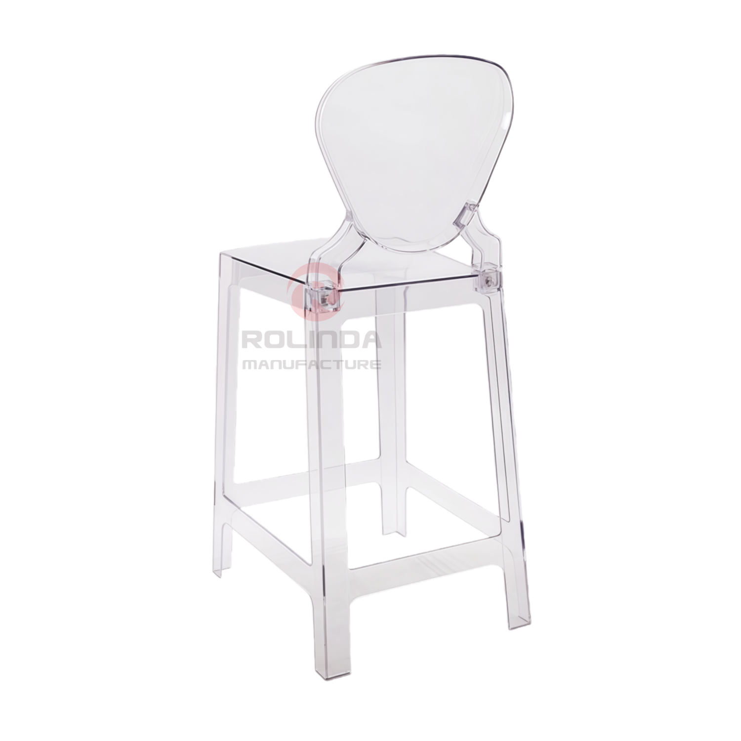Triangular backrest transparent PC resin party activity garden swimming pool courtyard ghost chair