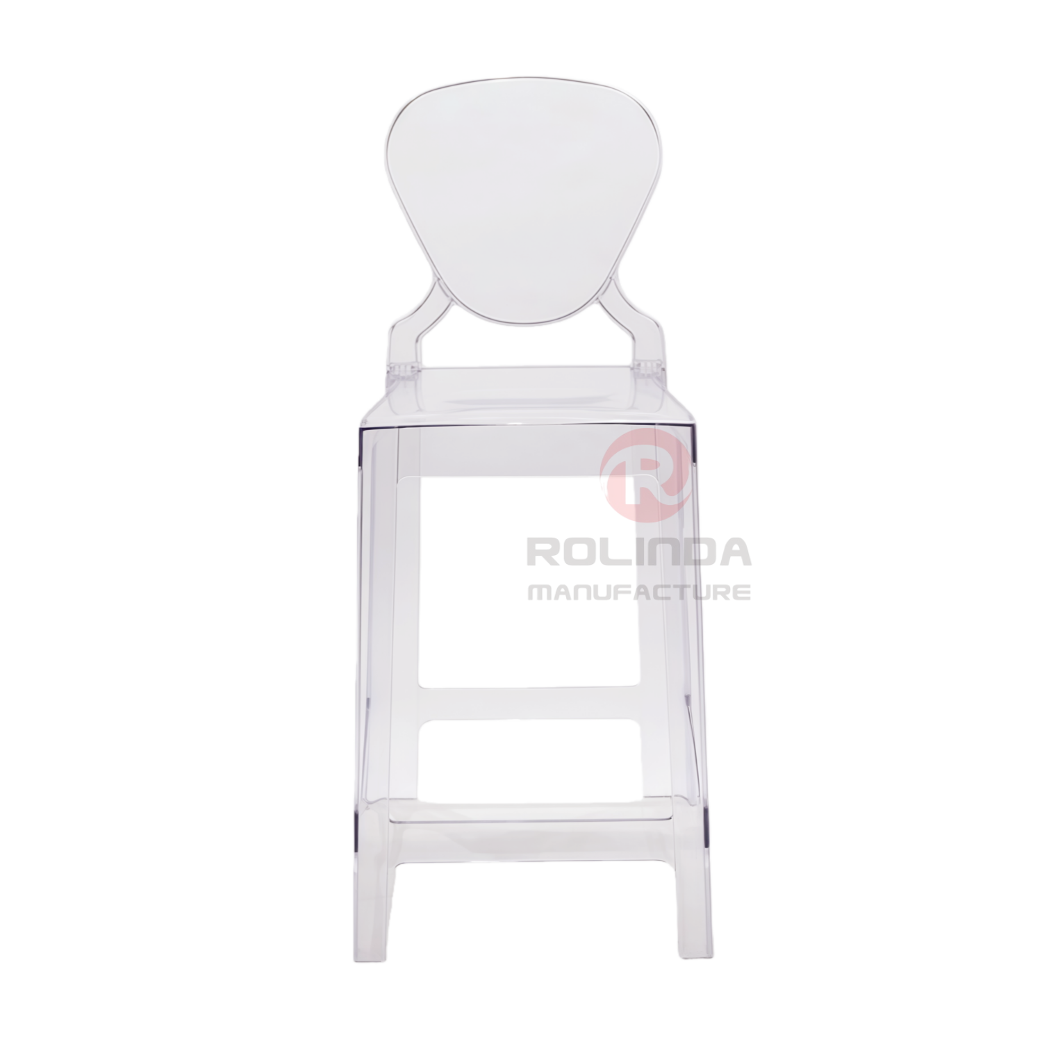 Triangular backrest transparent PC resin party activity garden swimming pool courtyard ghost chair