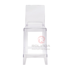 Best-Selling High-Quality Transparent Ghost Chair, PC Rectangular High-Back Resin Chair