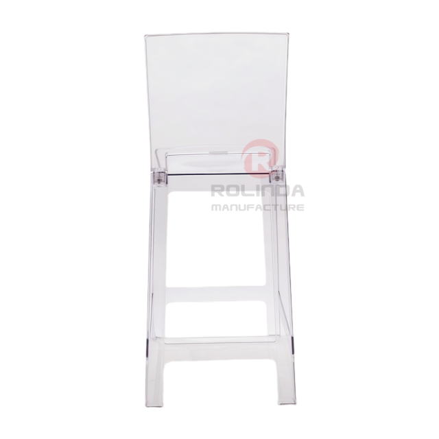 Best-Selling High-Quality Transparent Ghost Chair, PC Rectangular High-Back Resin Chair