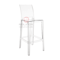 Best-Selling High-Quality Transparent Ghost Chair, PC Rectangular High-Back Resin Chair