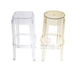 Hot-Selling Colorful Customizable Nordic-Style Stackable PC Reception Bar Transparent Resin Ghost Chair
