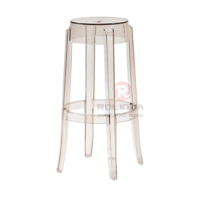 Hot-Selling Colorful Customizable Nordic-Style Stackable PC Reception Bar Transparent Resin Ghost Chair