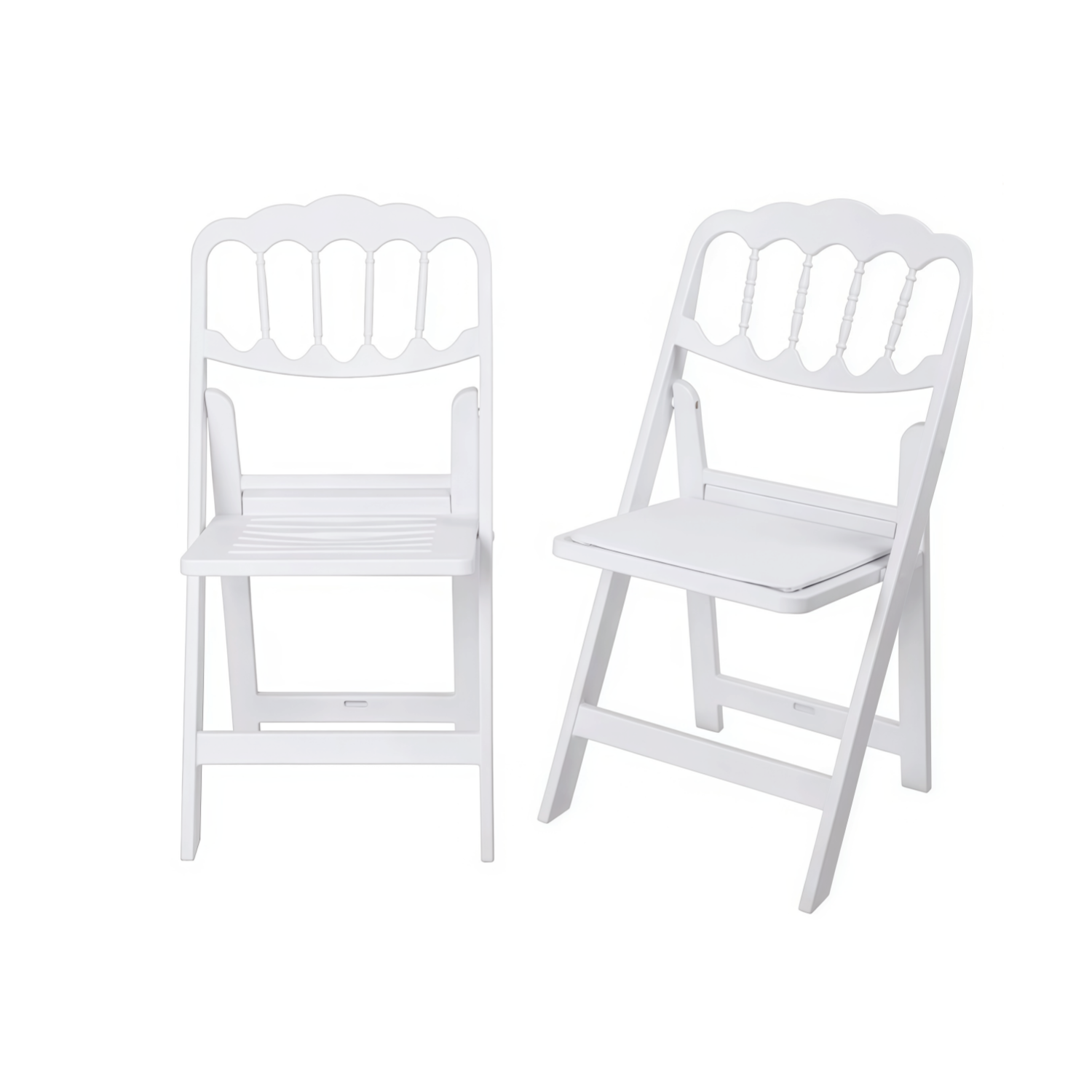 White European-Style Romantic Atmosphere Minimalist Wedding Party and Dining Set PP Plastic Folding Chairs.