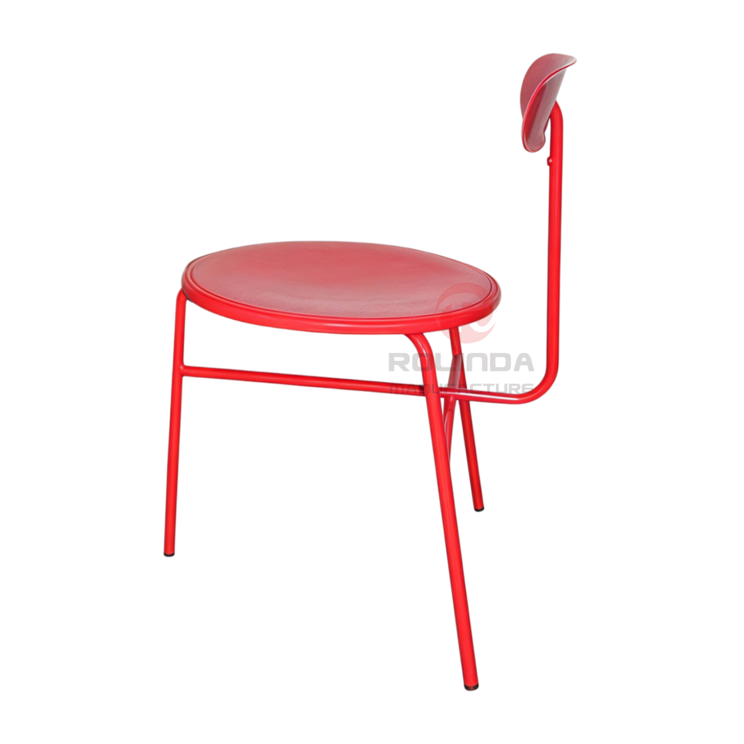 Modern Minimalist Powder Coated Steel Dining Chair | Nordic Industrial Stackable Chair