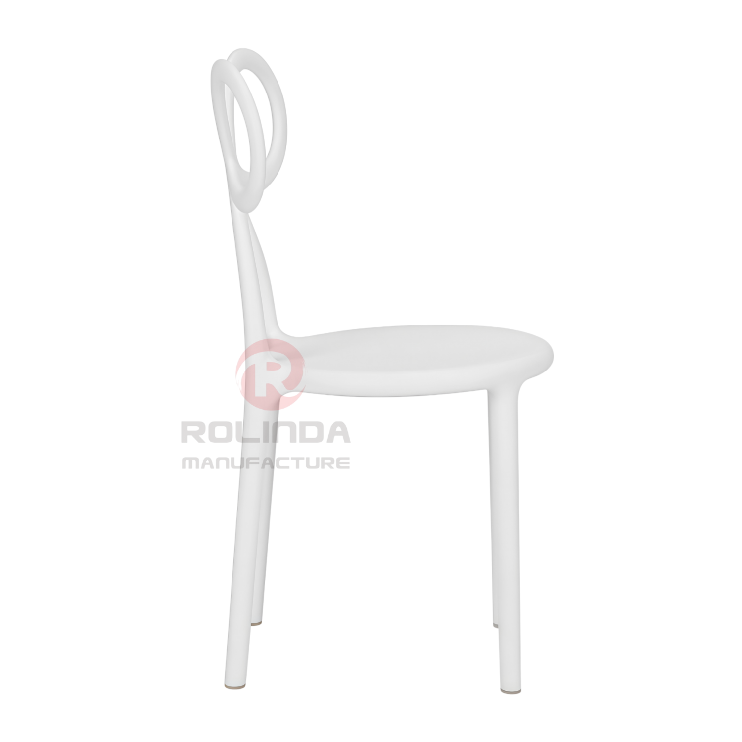 Kids White Resin Bow Chair with Round Seat | Wholesale Children's Party Furniture