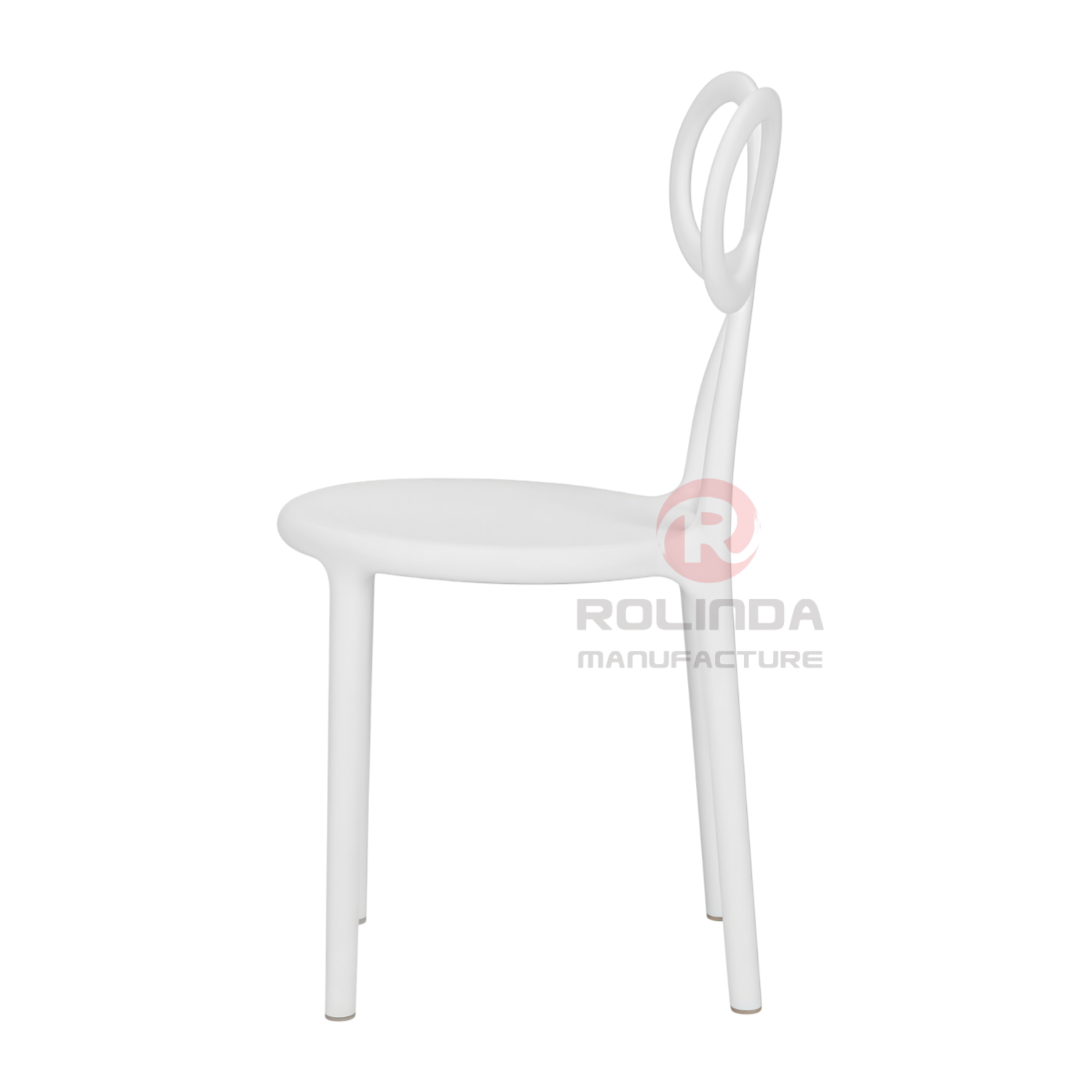 Kids White Resin Bow Chair with Round Seat | Wholesale Children's Party Furniture