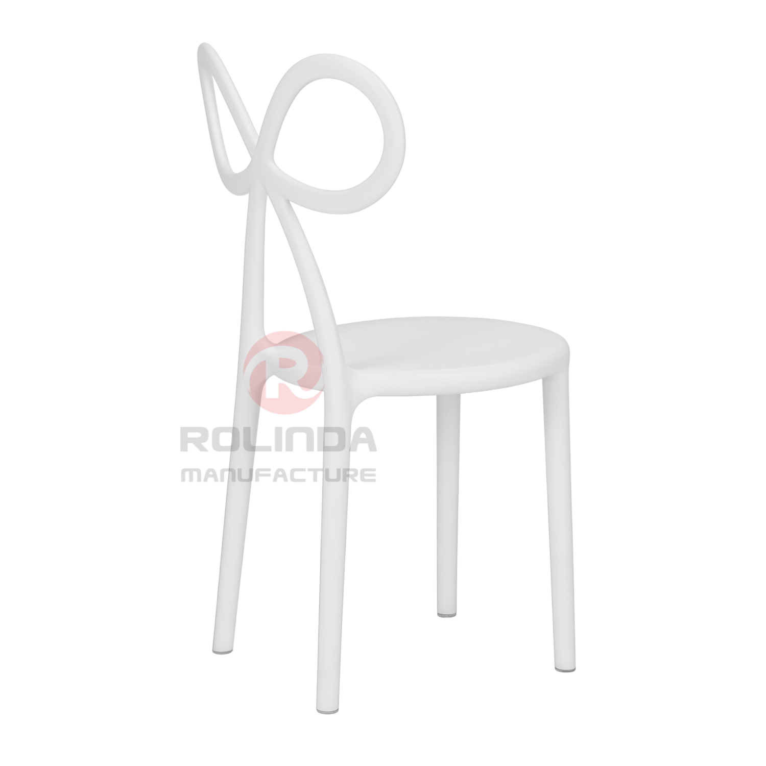 Kids White Resin Bow Chair with Round Seat | Wholesale Children's Party Furniture