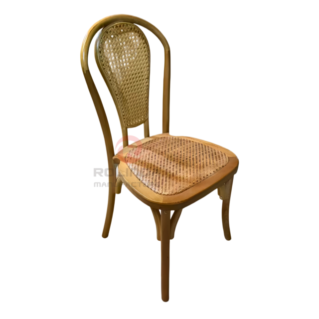 French Vintage Balloon-Back Bentwood Chair with Cane Back | Wholesale Rustic Dining Chair