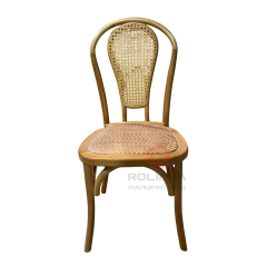 French Vintage Balloon-Back Bentwood Chair with Cane Back | Wholesale Rustic Dining Chair