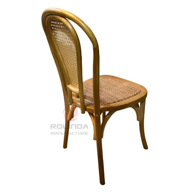 French Vintage Balloon-Back Bentwood Chair with Cane Back | Wholesale Rustic Dining Chair