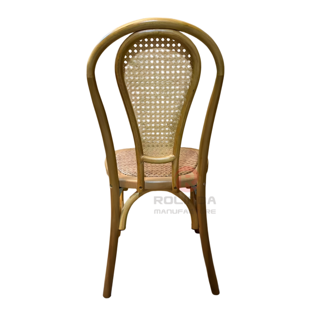 French Vintage Balloon-Back Bentwood Chair with Cane Back | Wholesale Rustic Dining Chair