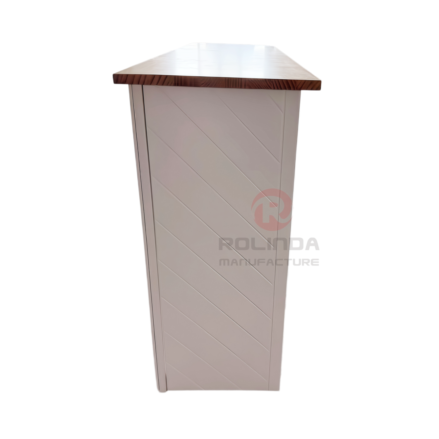 Portable Chevron Wooden Bar Counter & Folding Buffet Table