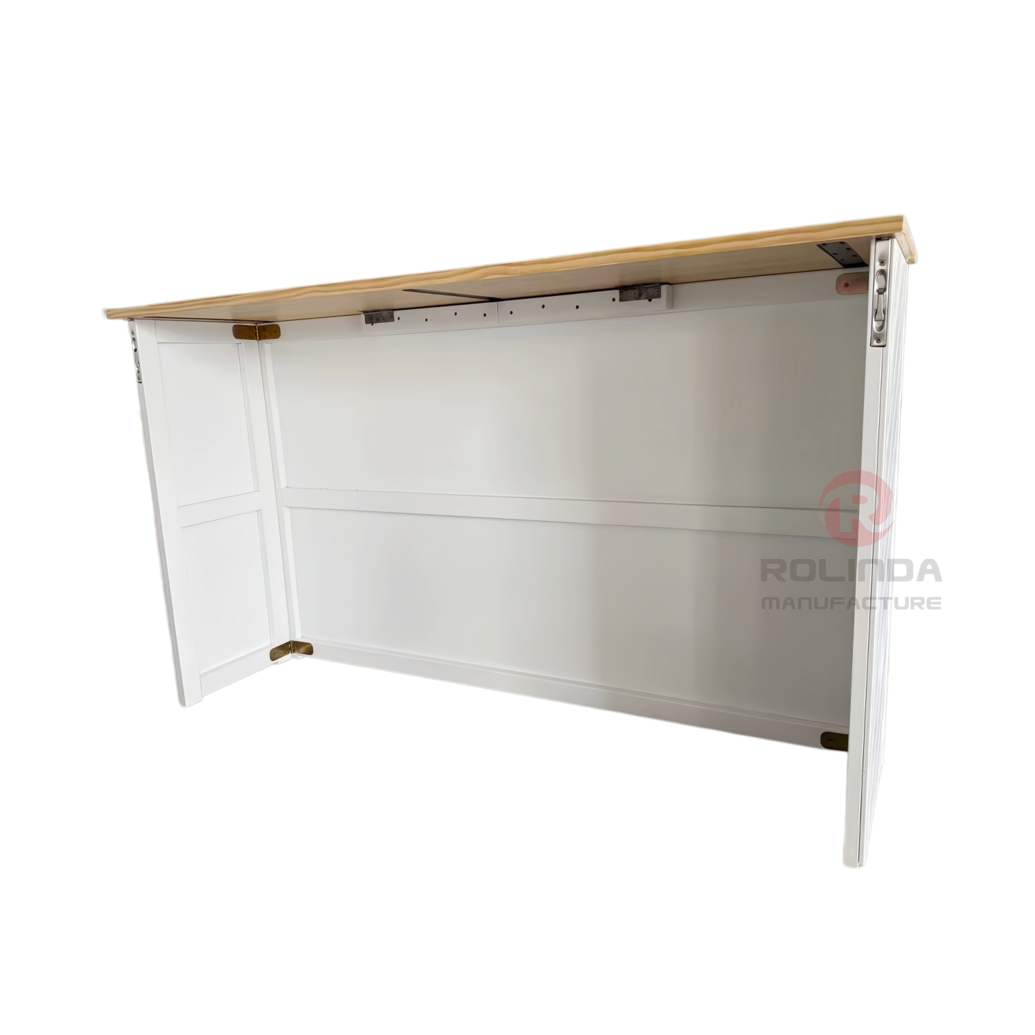 Portable Chevron Wooden Bar Counter & Folding Buffet Table