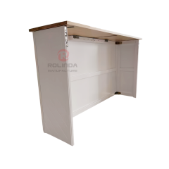 Portable Chevron Wooden Bar Counter & Folding Buffet Table