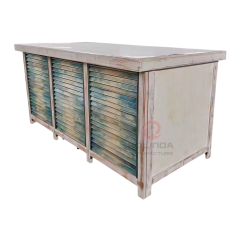 Rustic Distressed Louvered Folding Catering & Buffet Table