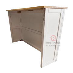 Portable Folding Wooden Bar Table & Mobile Catering Desk