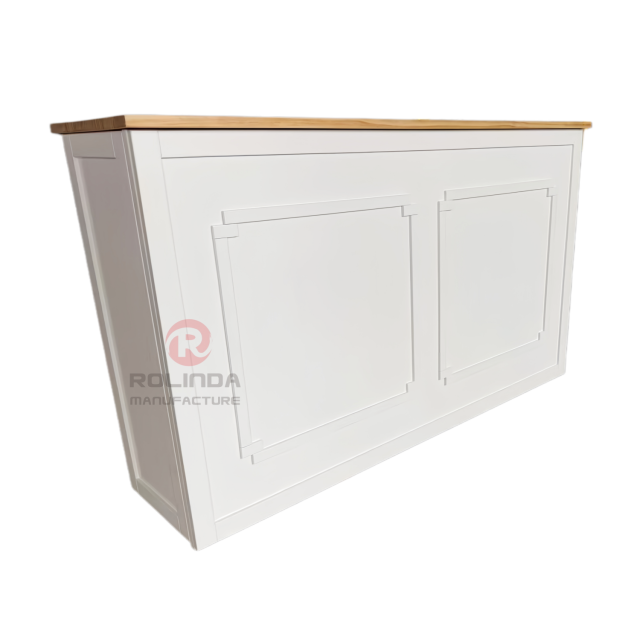 Portable Folding Wooden Bar Table & Mobile Catering Desk