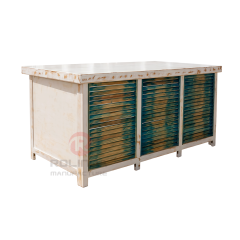 Rustic Distressed Louvered Folding Catering & Buffet Table