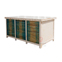 Rustic Distressed Louvered Folding Catering & Buffet Table